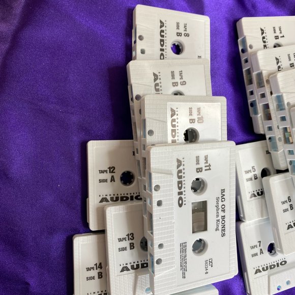 📌 VTG Audio Stephen King Bag of Bones Complete Book on 16 Cassettes Audiobooks - Picture 10 of 15